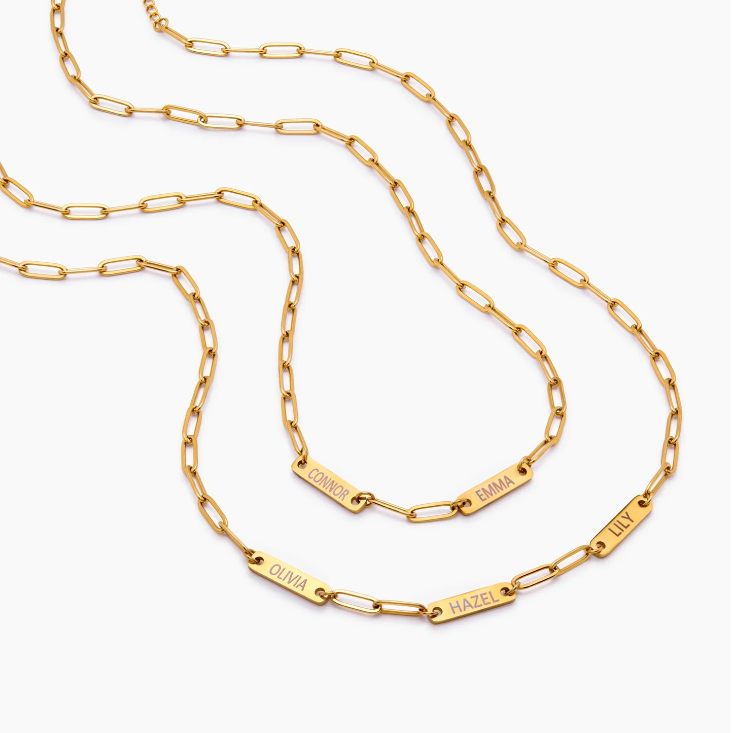 Paperclip Multi-Name Necklace