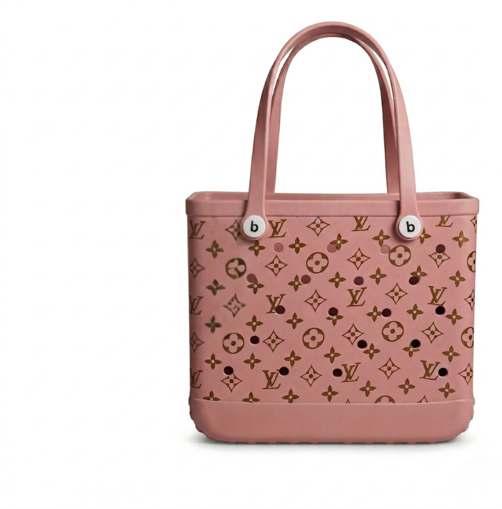 LuxeCarry Waterproof Tote Bag – Perforated Rubber Beach & Pool Bag