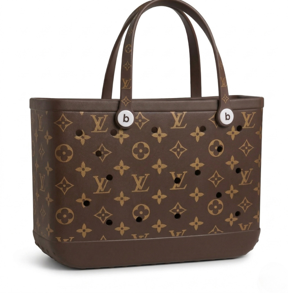 LuxeCarry Waterproof Tote Bag – Perforated Rubber Beach & Pool Bag