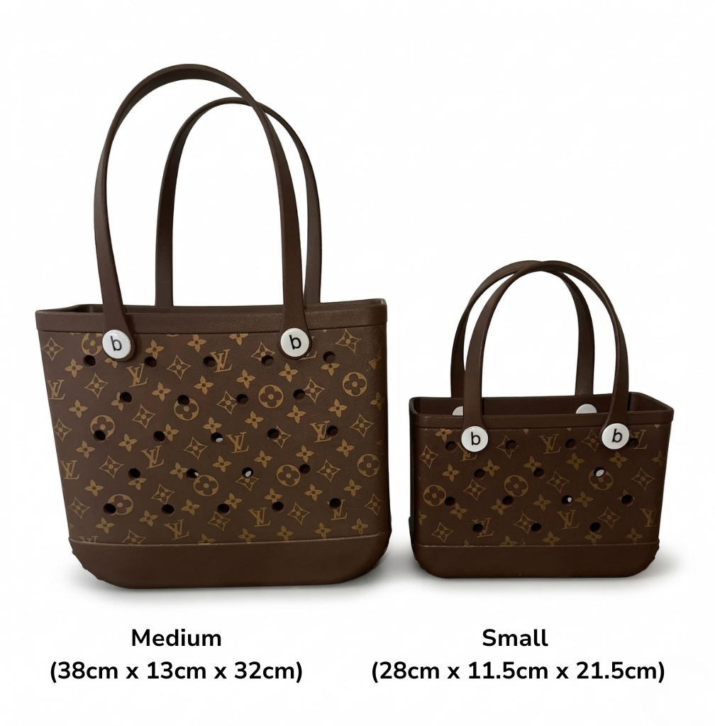 LuxeCarry Waterproof Tote Bag – Perforated Rubber Beach & Pool Bag