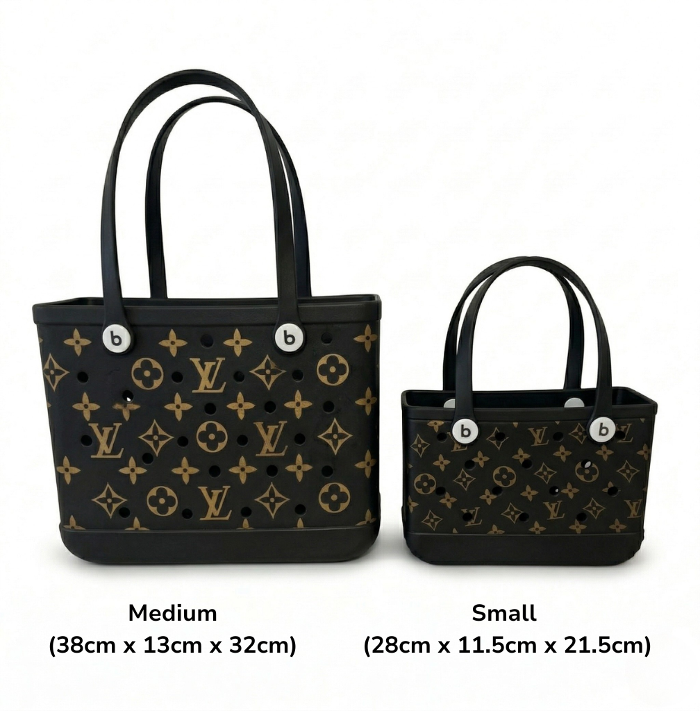 LuxeCarry Waterproof Tote Bag – Perforated Rubber Beach & Pool Bag