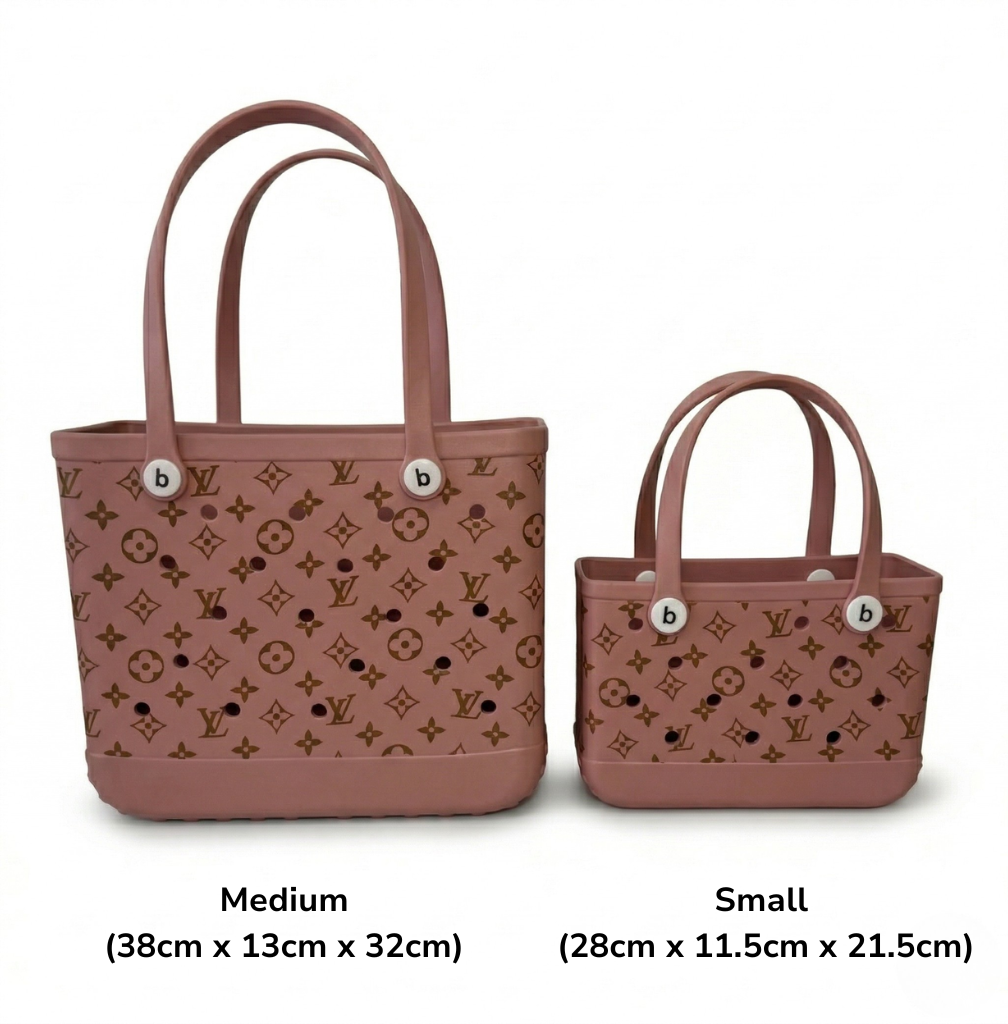 LuxeCarry Waterproof Tote Bag – Perforated Rubber Beach & Pool Bag