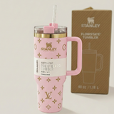 40oz Tumbler with Handle & Straw – Baby Pink