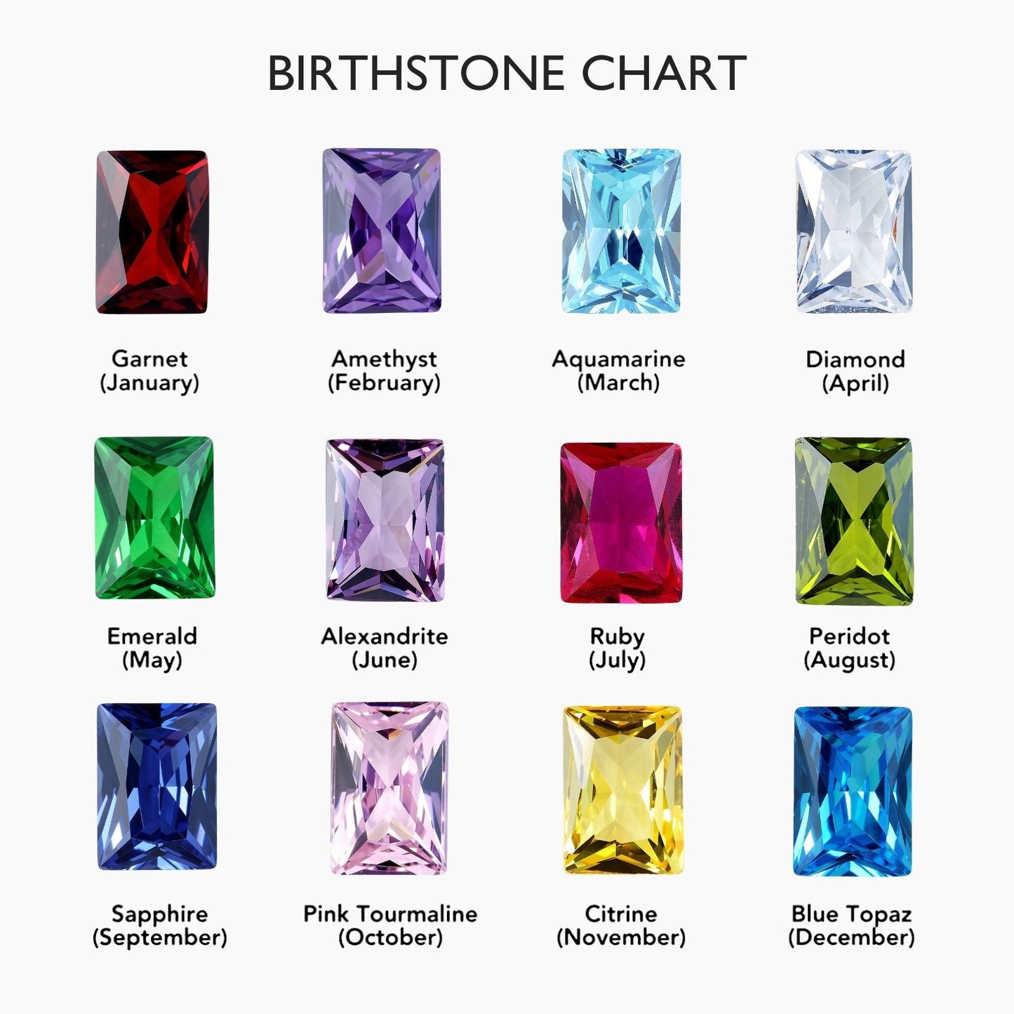 Dainty Baguette Birthstone Bracelet