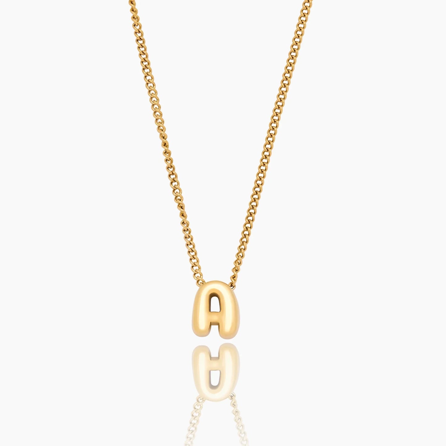 Bubble Initial Charm Necklace