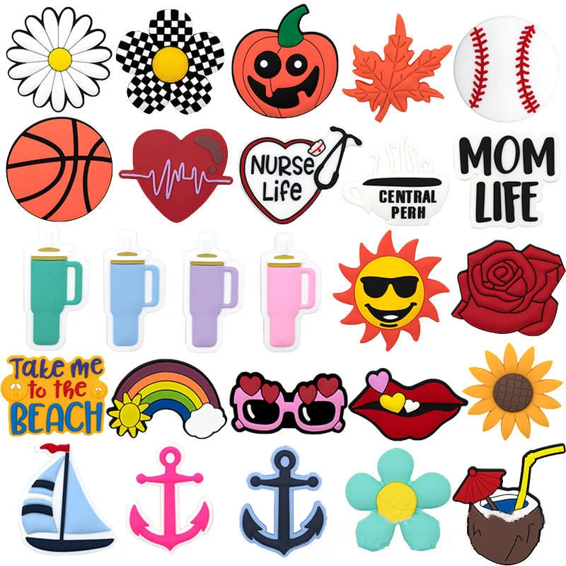 Beach Icons Bag Charms – Soft PVC Decorative Pin