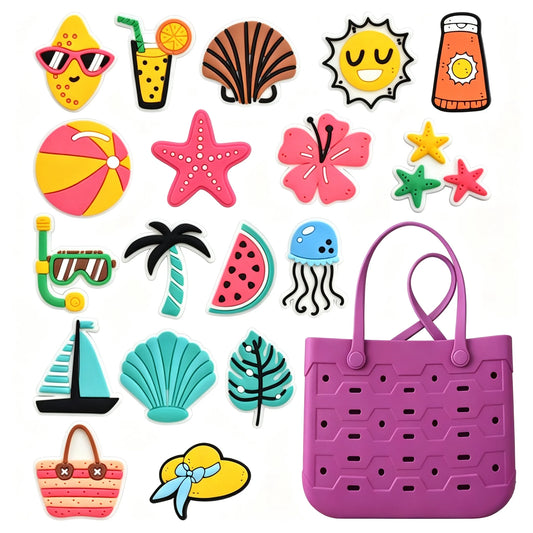 Beach Icons Bag Charms – Soft PVC Decorative Pin