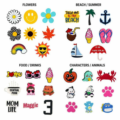Beach Icons Bag Charms – Soft PVC Decorative Pin