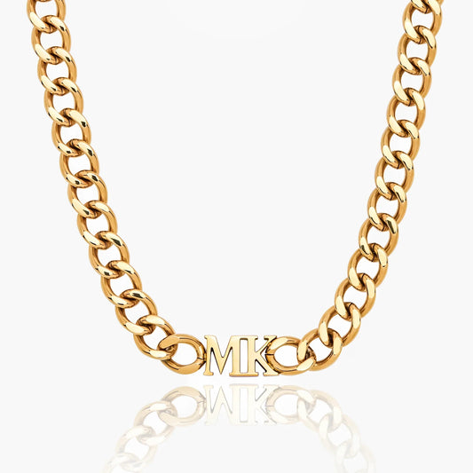 Personalised initial choker necklace gold — Olivia Jewelry