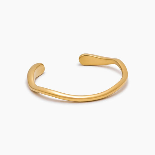 Sculpted Wave Cuff Bracelet