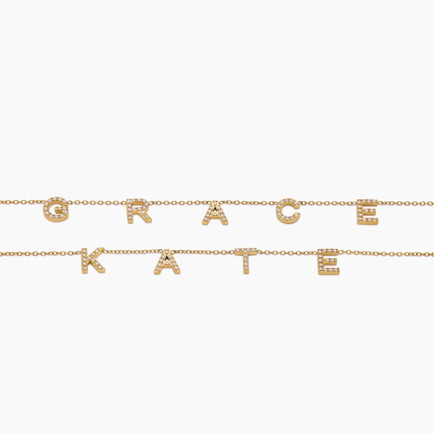 Pavé Multi Initial Necklace