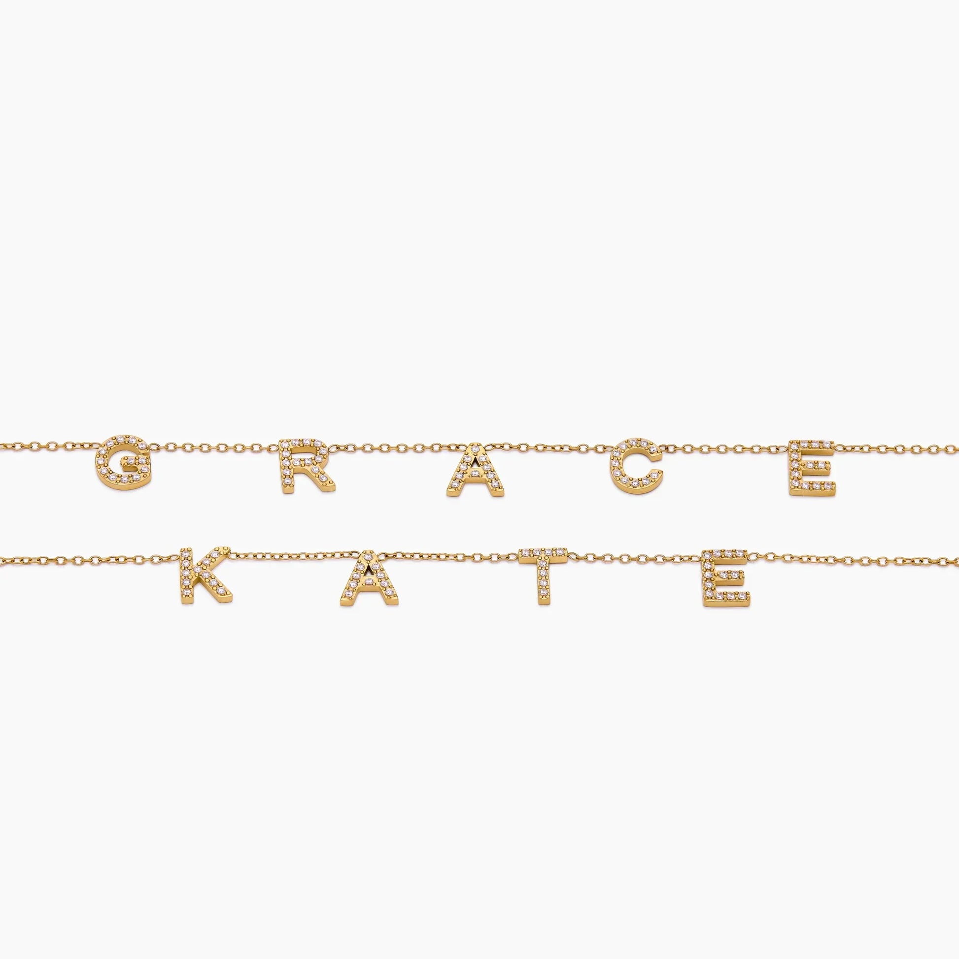 Pavé Multi Initial Necklace