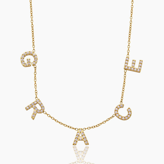 Pavé Multi Initial Necklace