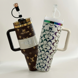 Double Kit Luxury Tumbler – 40oz with Straw and Keychain