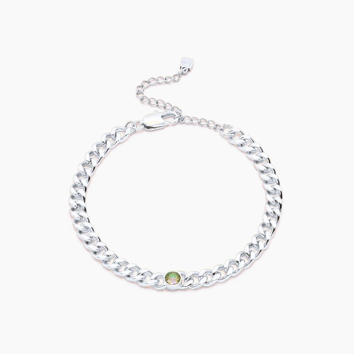 curb-chain-birthstone-bracelet — Silver / Nov-Citrine