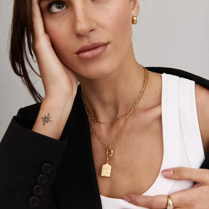 Pavè Initial Pendant Necklace