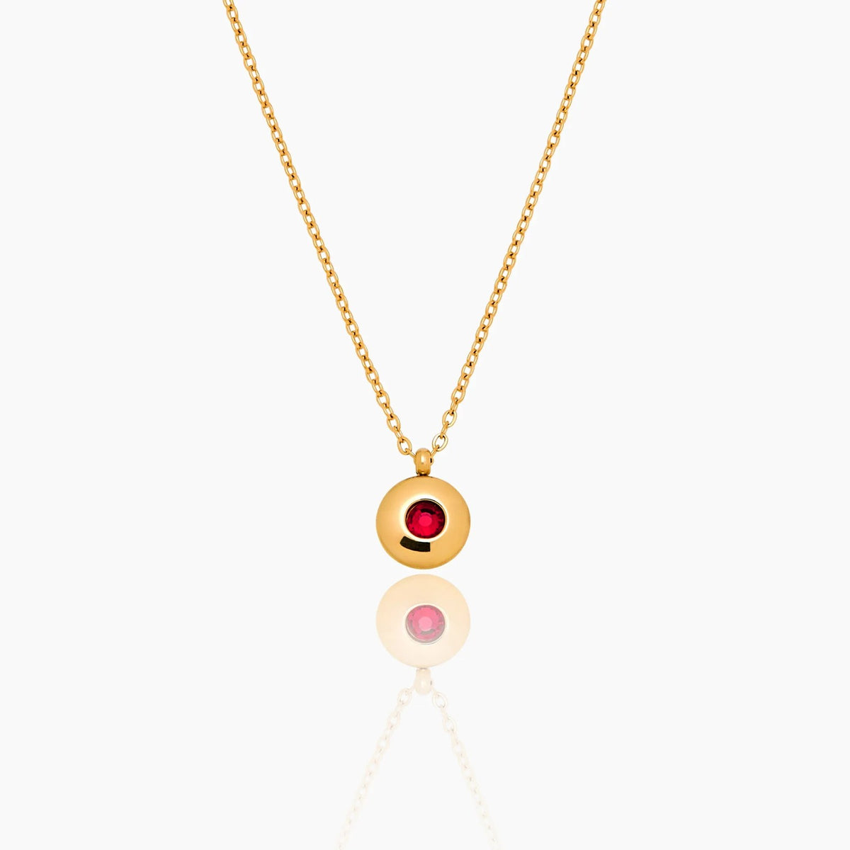 mini-birthstone-pendant-necklace — Gold / Jul-Ruby