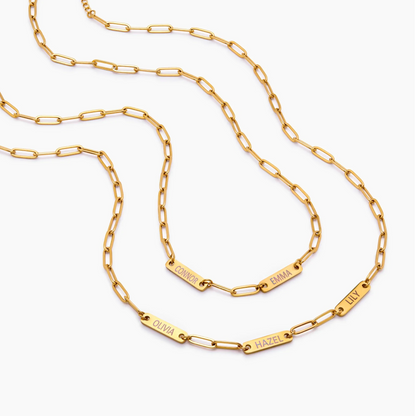 Paperclip Multi-Name Necklace