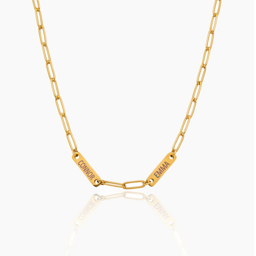 Paperclip Multi-Name Necklace