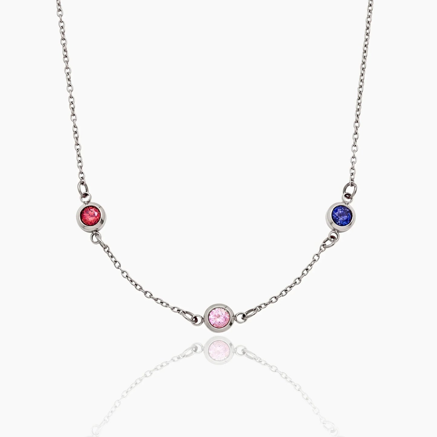 Personalized Multi-Birthstone Necklace