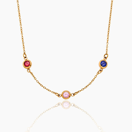 Personalized Multi-Birthstone Necklace