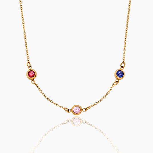 Personalized Multi-Birthstone Necklace