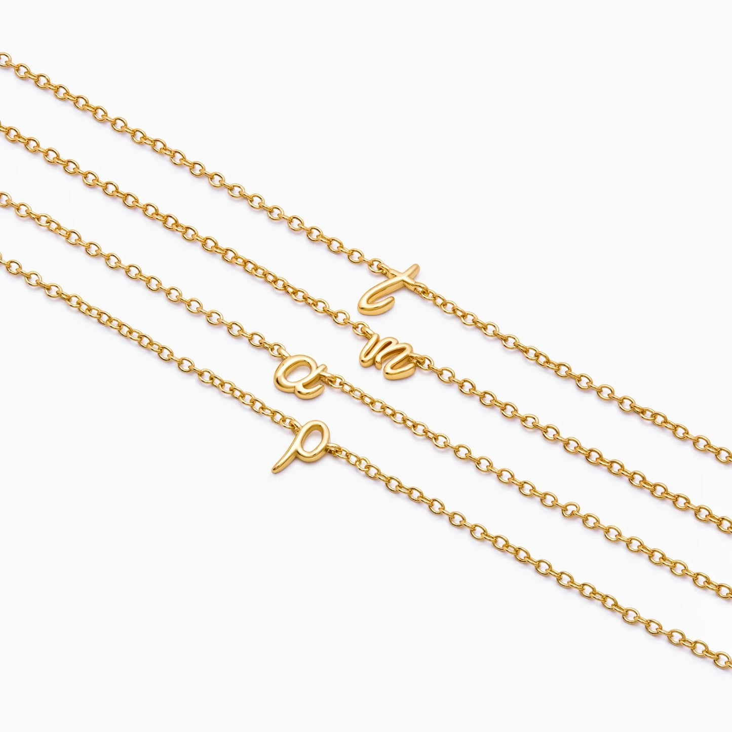 Dainty Cursive Initial Bracelet