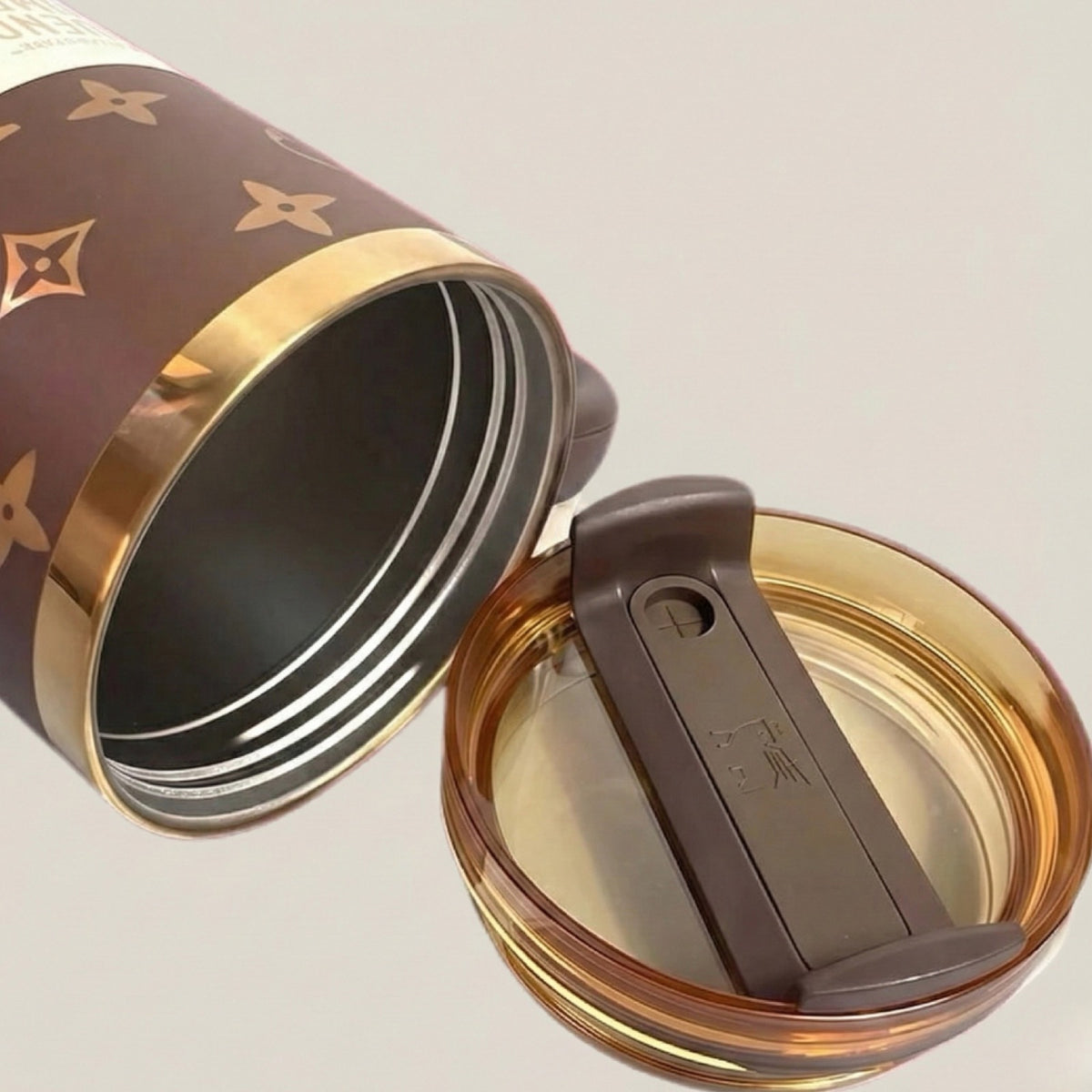 Brown 40oz tumbler studio angle